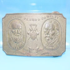 RARE Vintage Wells Fargo SINCE 1852 Tiffany New York Brass  Belt Buckle