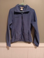 Columbia Girls Youth 18/20 Light Blue Zip Up Fleece Jacket