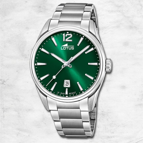 Lotus - Orologio uomo solo tempo in acciaio. Quadrante blu 18854/2