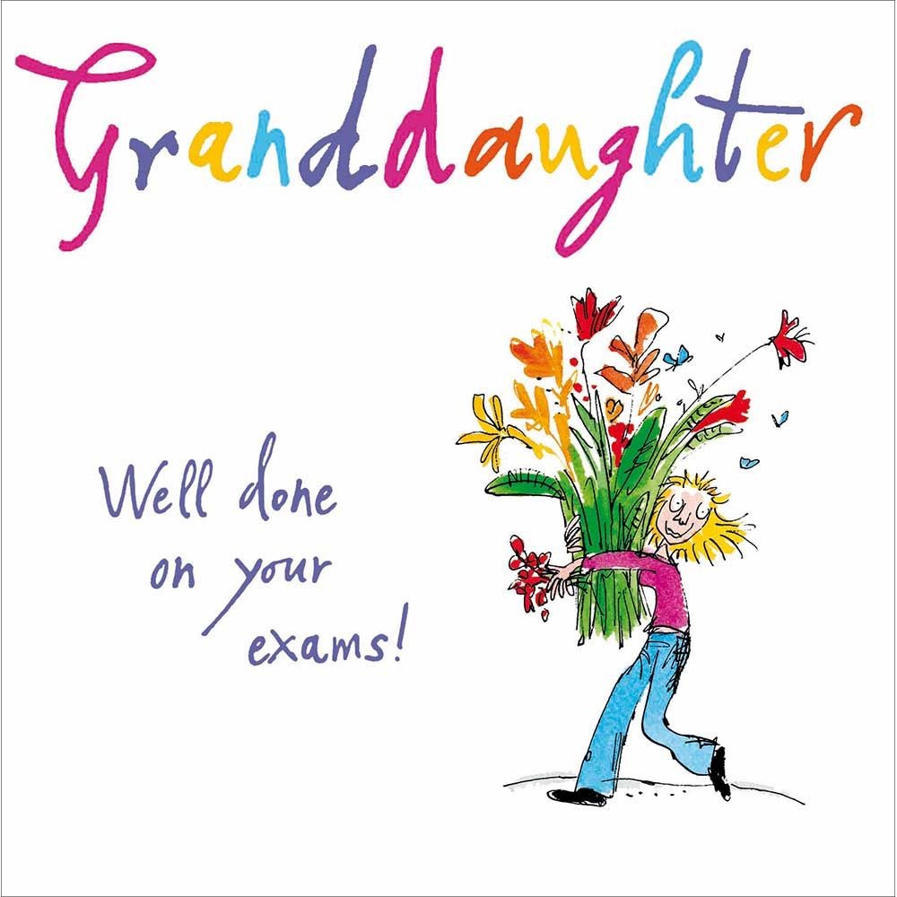 Exam Congratulations Card Quentin Blake Granddaughter