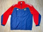 Adidas Munster Rugby Full Zip Windbreaker Jacket Mens 3XL Red Blue Team Jacket