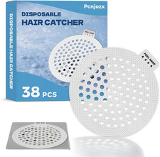 38 PCS Disposable Shower Drain Hair Catcher, Mesh Drain Covers Stickers, Peel