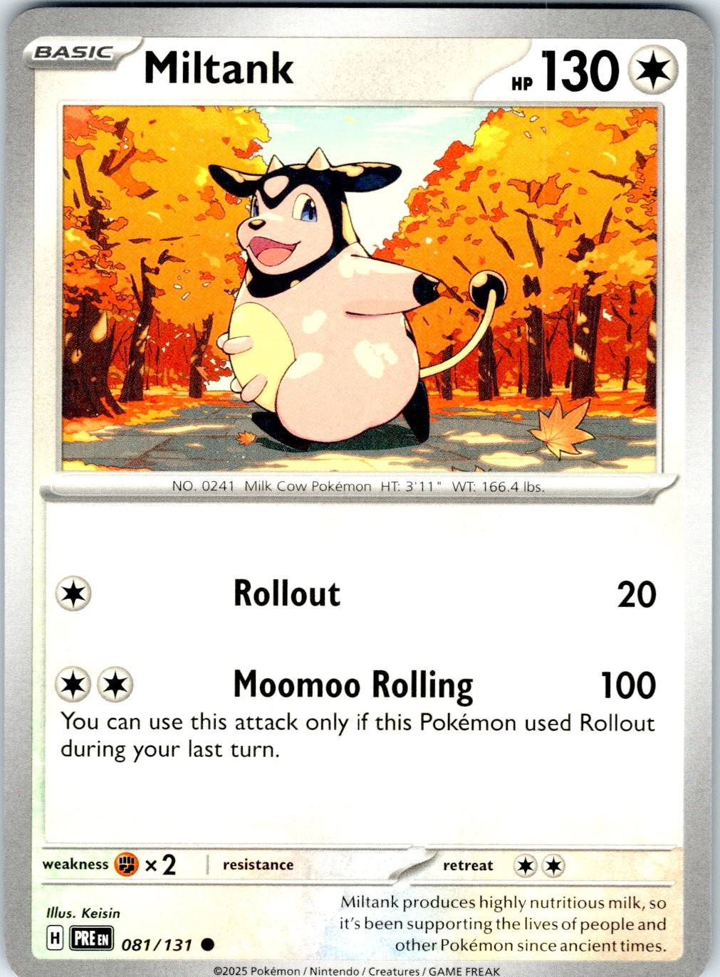 Miltank Common SV: Prismatic Evolutions 081/131 NM