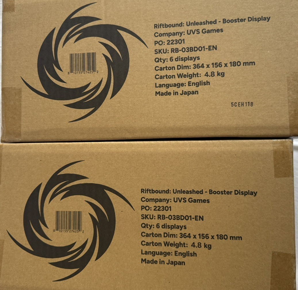 Riftbound League of Legends Unleashed Booster Box (48 Box) SEALED x 8 CASES  2026