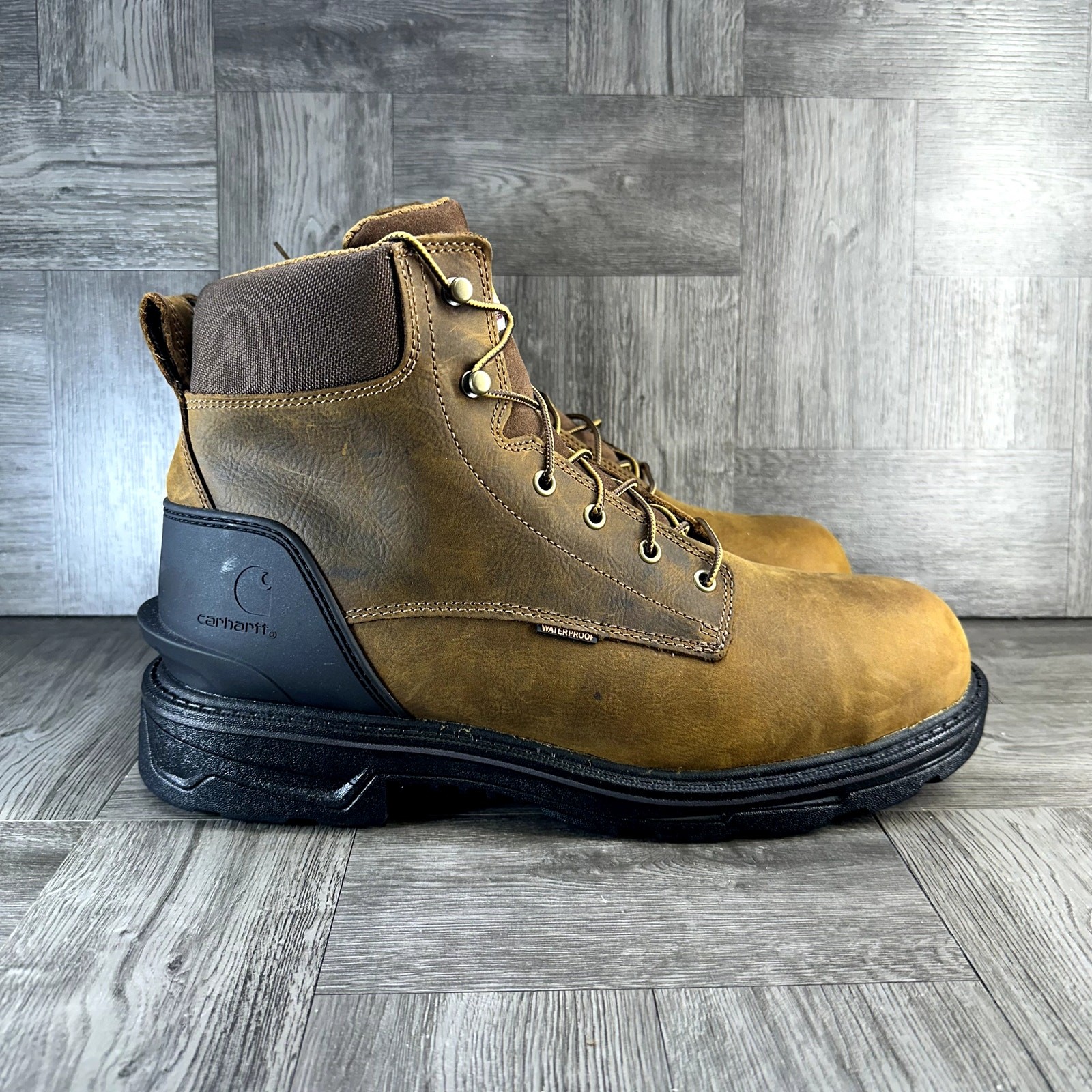 S 14 Wide Brown Leather Waterproof Rugged New