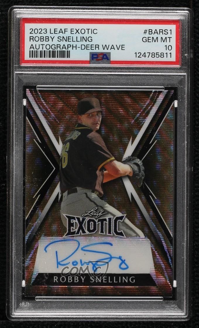 2023 Leaf Exotic Deer Wave 4/5 Robby Snelling #BA-RS1 PSA 10 GEM MT Auto 8d2