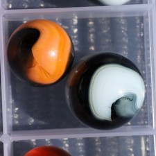Lot of 2 AKRO CORKSCREW MARBLES Some HTF MIBs NM/M