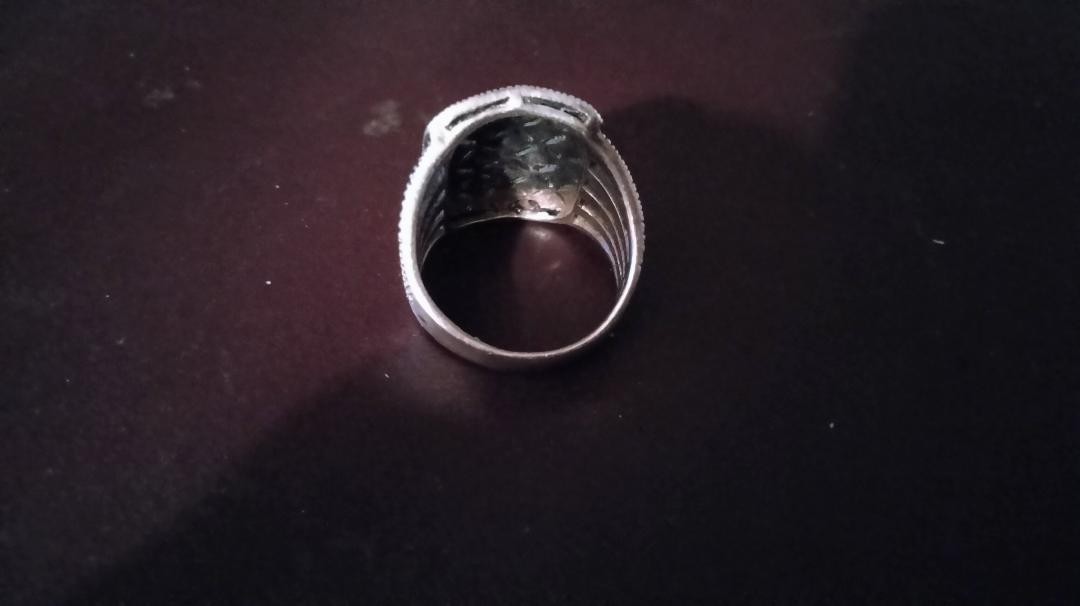 Antiques sterling silver statement ring vintage r… - image 3