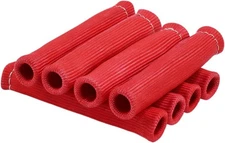 8Pcs 2500° Degree Spark Plug Wire Boots Heat Shield Protector Sleeve Red 