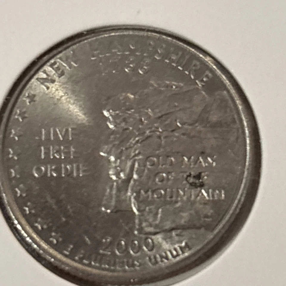 2000  QUARTER  NEW HAMPSHIRE  NO MINT MARK .MINT ERROR  COIN - Image 4 of 4