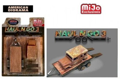 Trailer Set - Haul N Go - Trailer + Wreck  - American Diorama 1:64
