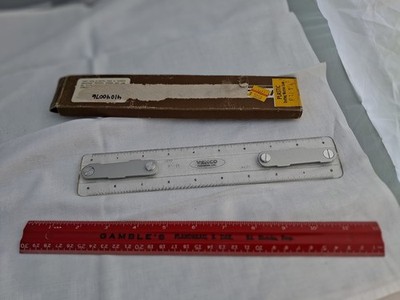 Vintage VEMCO Drafting Machine Scale Plastic 32nd 50th 9P15-9'' Pasadena, Cal.