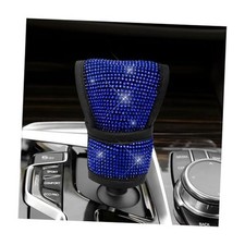 Bling Auto Gear Shift Knob Cover, Rhinestone Glitter Shifter Stick Blue
