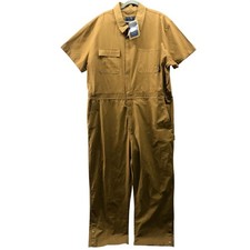 NWT Bass Creek Outfitters Workwear Coveralls Mens XL Short Sleeve Carpenter Tan