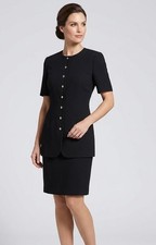 Kasper A.S.L. Midi Dress Size 8 Workwear Officially  Buttons Front 1 Piece Dress