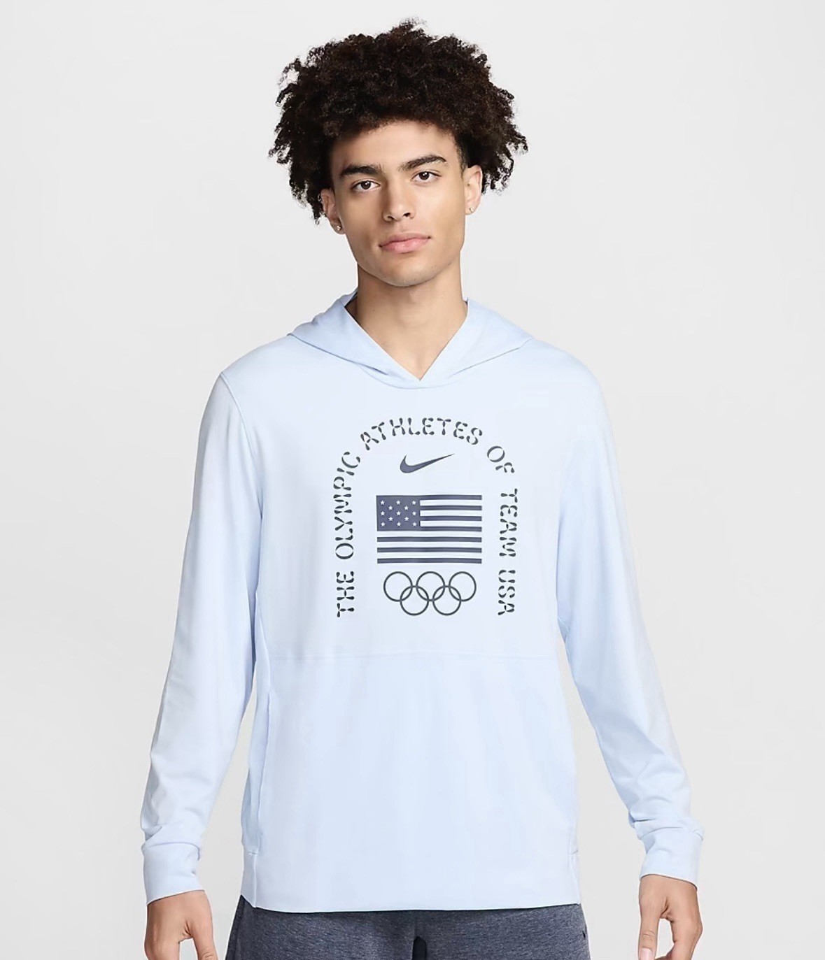 Nike Men's Dri-Fit Team USA Olympic Yoga Restore Hoodie Blue FN0980-477 $90