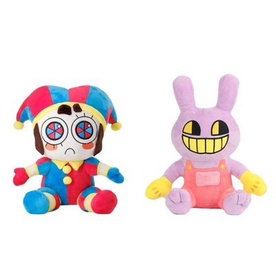 2 Stück Amazing Circus Plüschtier, Pomni und Jax Plüschtier als Geschenk Plüschtier Stofftier... 