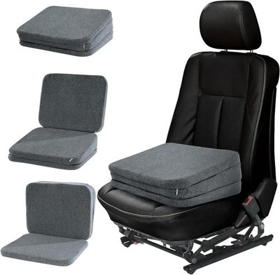 Adjustable Car Booster Seat for Short Drivers, 3 Heights for Different People, A