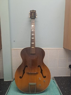 1950's Vintage Harmony Hollywood H39 Arch Top Guitar with Hard Case 
