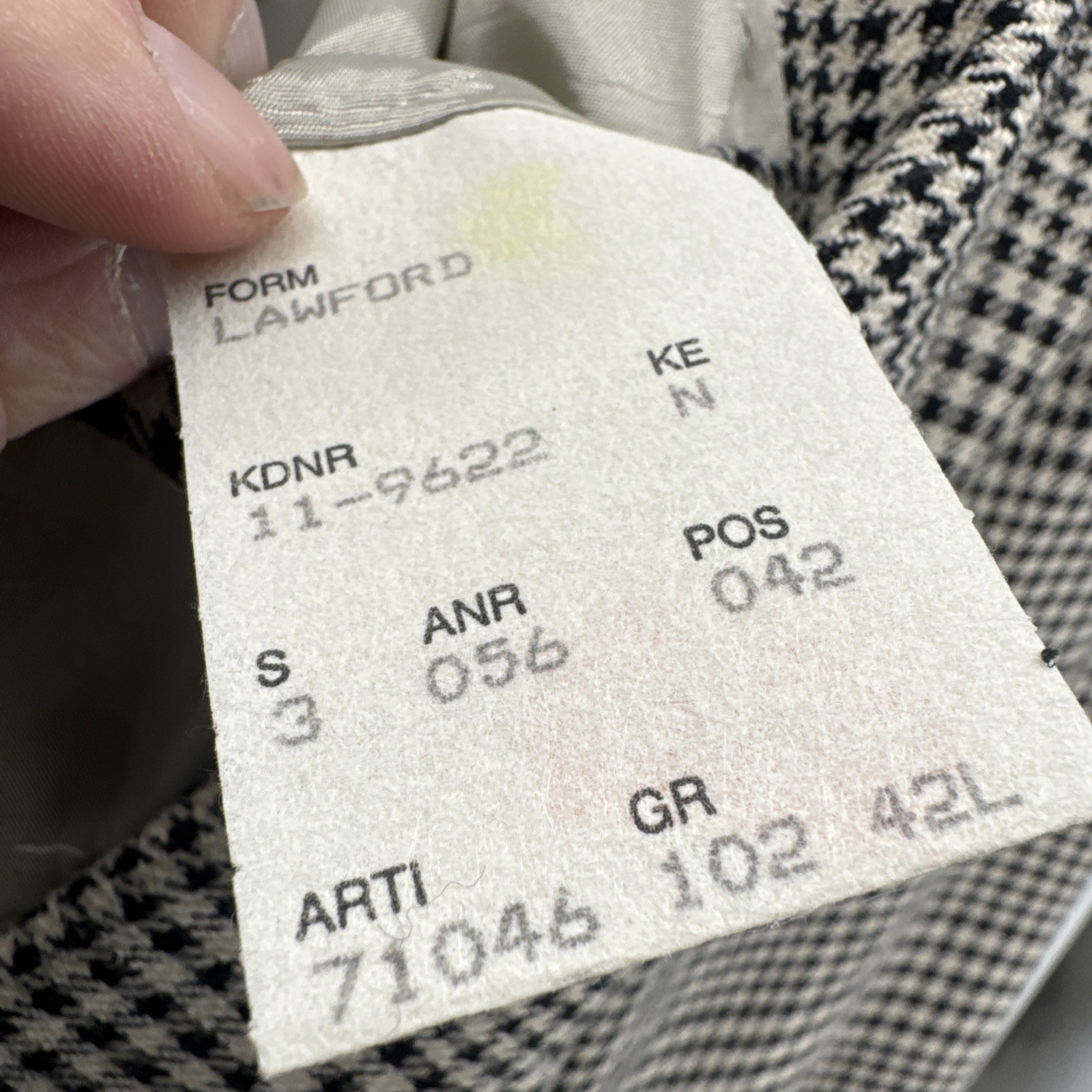 HUGO BOSS Lawford Blazer Men's (EU) 42L Double Breasted Wool/Silk Herringbone thumbnail 4