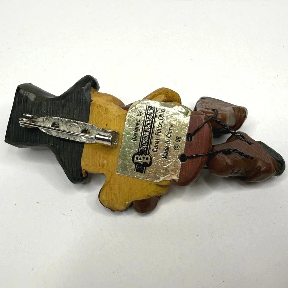 Broche cubo peregrino flor vintage solapa pin resina figura arte popular caprichoso Foto 3 de 4