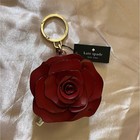 kate spade new york Red Flower Leather Keychain with Zippered Pouch — photo 1
