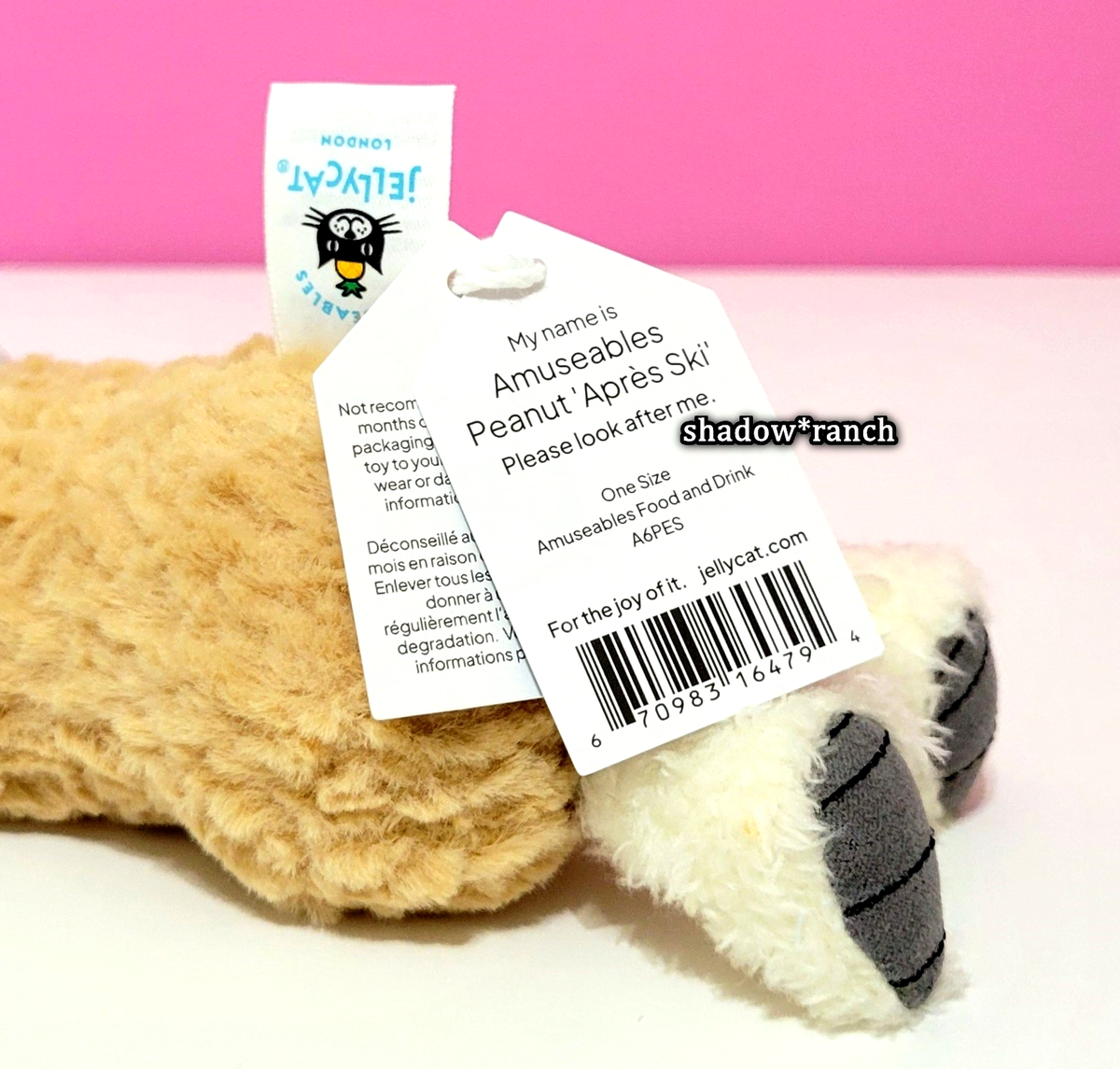 Jellycat AMUSEABLES PEANUT APRES SKI - Authentic - Brand New with