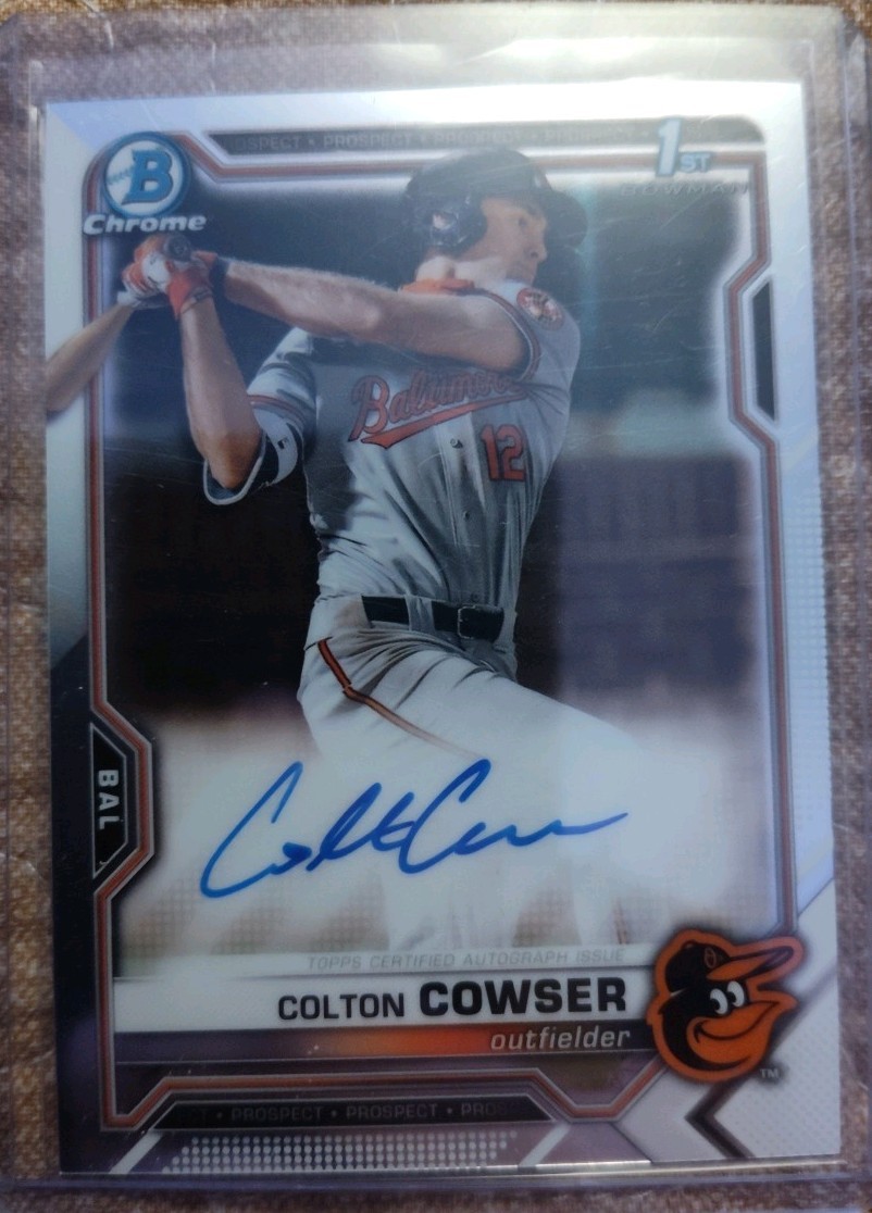 2021 Topps Bowman Chrome Colton Cowser 1st Bowman Autograph CDA-CC