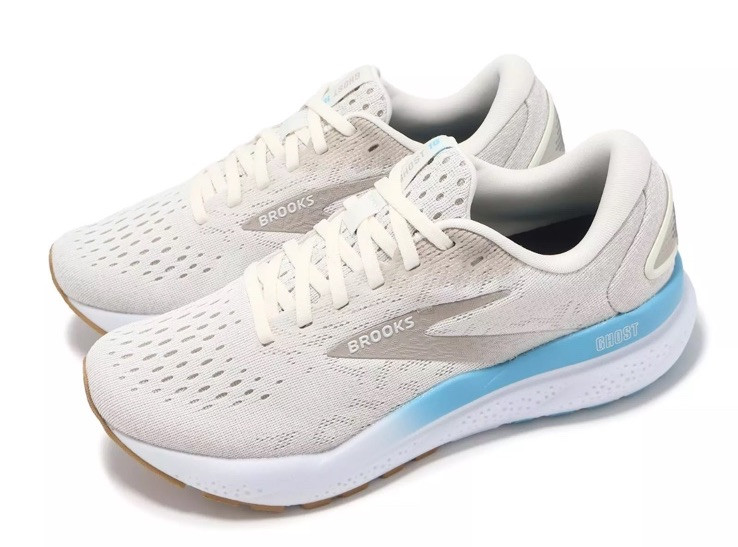 Brooks Ghost 16 Coconut Chateau Grey Blue Women Road Running Shoes