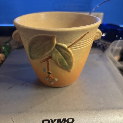 Weller Cornish 1933 Vintage Art Deco Brown Ceramic Jardiniere Planter-3 1/2 inch