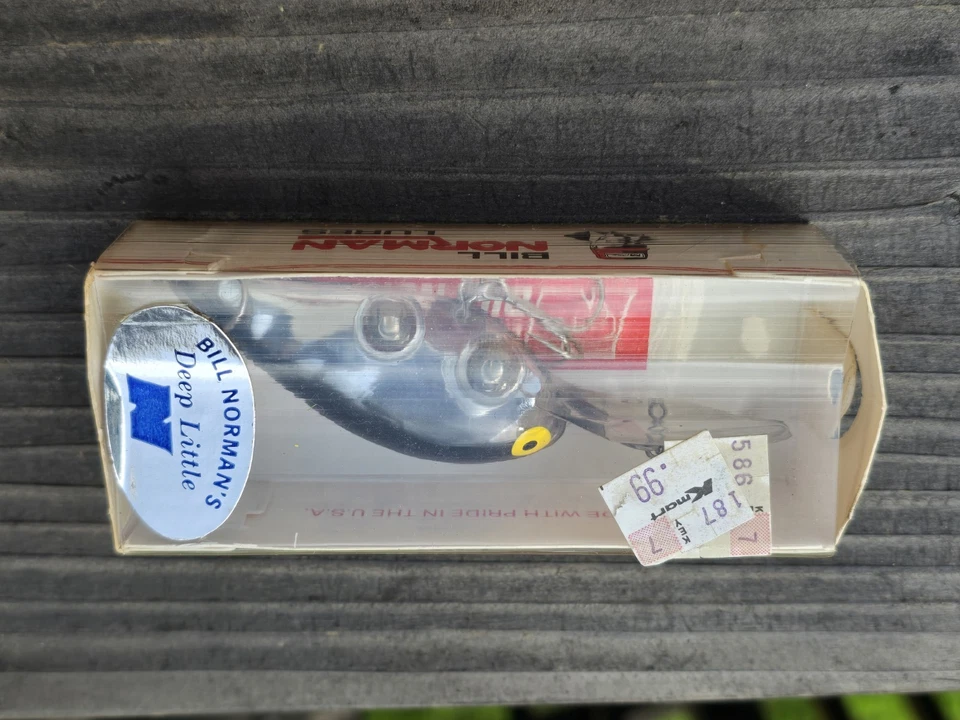 Señuelos Bill Norman DRP Deep Little N plateado/negro 2,5" señuelo Crankbait original Caja Foto 3 de 4