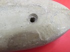 NATIVE AMERICAN HAND CARVED BOAT STONE PENDANT GORGET 1800S DRESS RARE ORIGINAL — photo 6