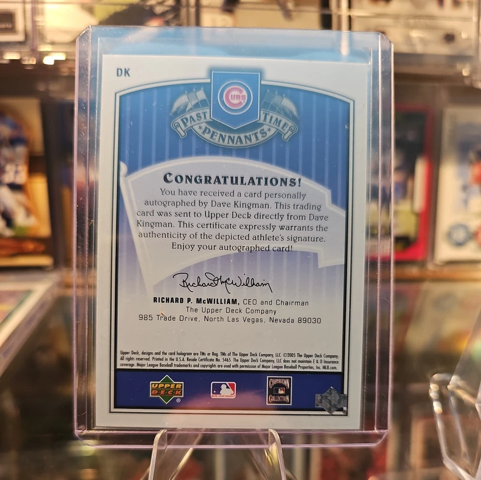 2005 DAVE KINGMAN PAST TIME PENNANTS AUTOGRAPH. NICE - Image 2 of 2