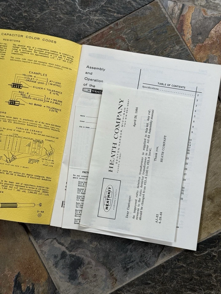 Heathkit Assembly Manual Hi-Fidelity FM Tuner Model AJ-63 - Image 3 of 4