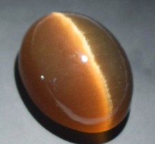 35 Ct Certified Oval Brown Cats Eye Loose Gemstone Chrysoberyl Cabochon Rare