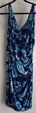 Lauren Ralph Lauren Knee Length Dress Size 10 Sleeveless Blue Paisley