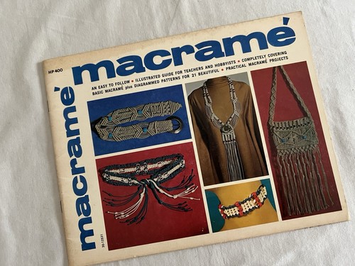 1971 MACRAME HP400 Lynn Paulin Vintage Instruction Book Beginner's Basics