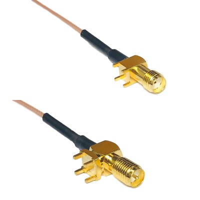 RG178 SMA Female PCB to RP-SMA Female PCB Tall Coax RF Cable USA-Ship
