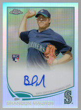 2013 Topps Chrome Rookie Autographs Refractors Brandon Maurer #d 475/499 AUTO