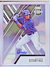 Esteury Ruiz 2017 Panini Elite Extra Edition EMERALD Auto RC # 01/25 WOW 1/1