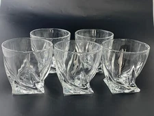 Twisted Double Old Fashion Glasses set of 5