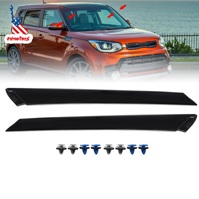 For 2014-2019 Kia Soul LH & RH Black Windshield A-pillar Molding Garnish Trim