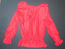 NWOT Red Praise Cape Collar Blouse Top Liturgical Praisewear Ladies Small
