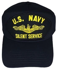 USN NAVY SILENT SERVICE HAT CAP SUBMARINE GOLD DOLPHINS BUBBLEHEAD