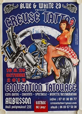 Poster Convention Tattoo 2019 CREUSE TATTOO Aubusson - 40x60 cm