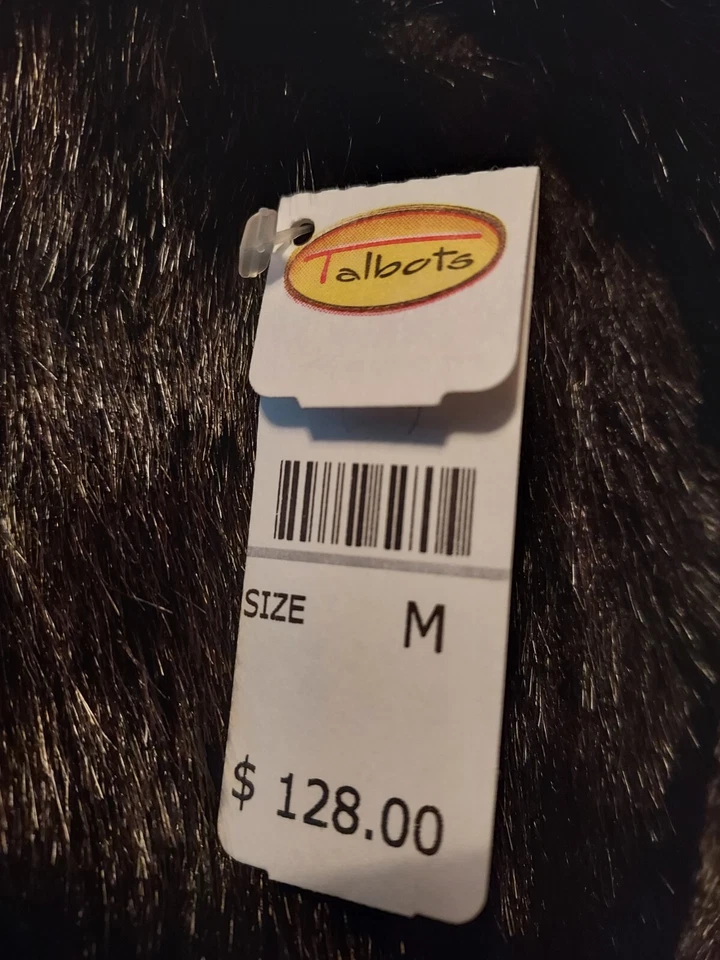 Talbots Brown Vest Faux Fur Lined  Button Size Medium reversible NWT - Image 3 of 4