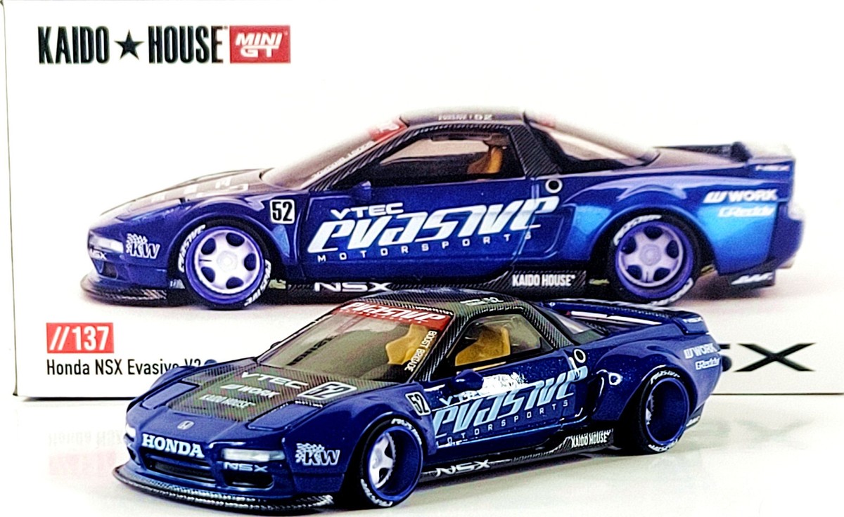 Kaido House x Mini GT Honda NSX Evasive V2 🟦 Blue 🟦 1/64 KHMG137