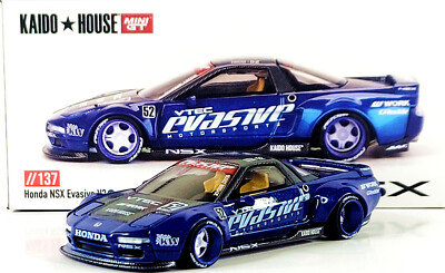 Kaido House x Mini GT Honda NSX Evasive V2   Blue   1/64 KHMG137