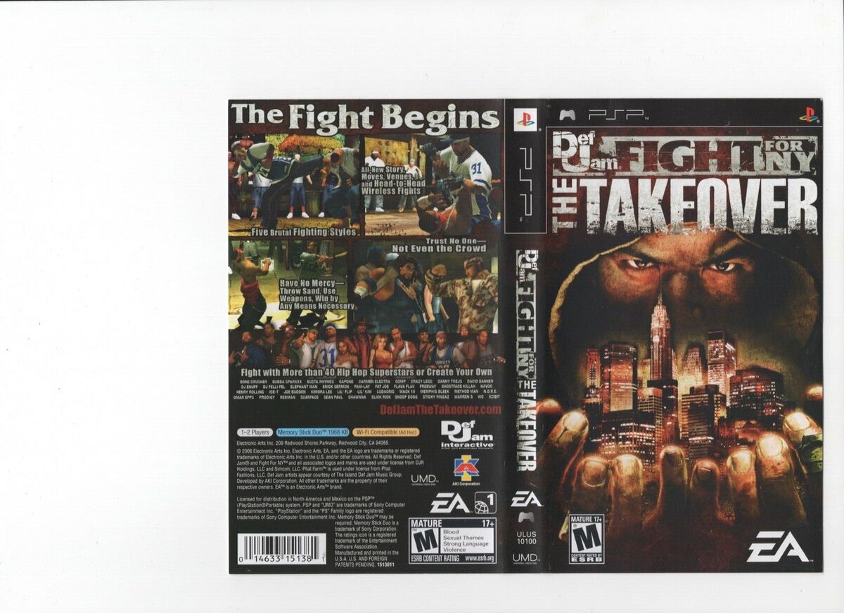 Def Jam Fight for NY The Takeover, Item, Box, and Manual