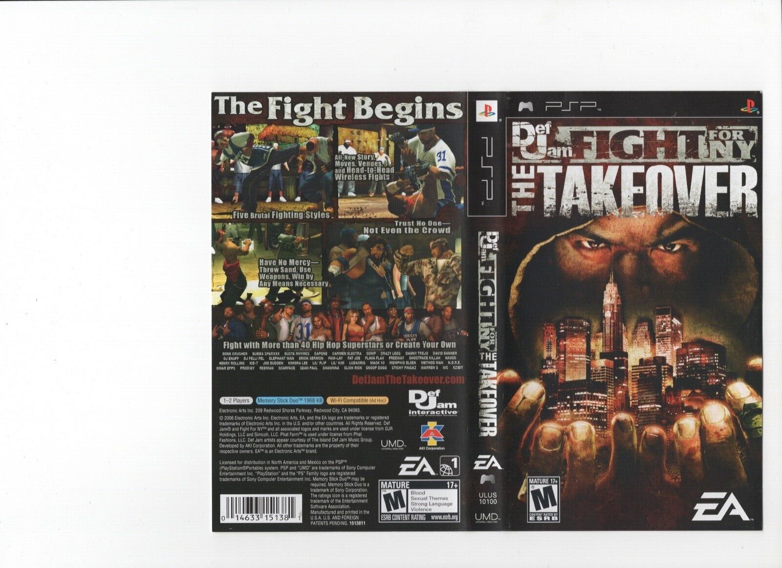 Def Jam Fight for NY : The Takeover online multiplayer - psp